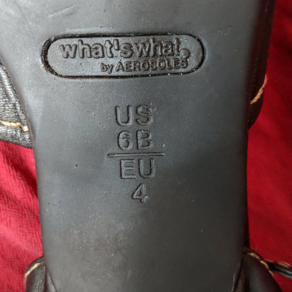 New aerosoles comfort leather sandal heel - Picture 4 of 6